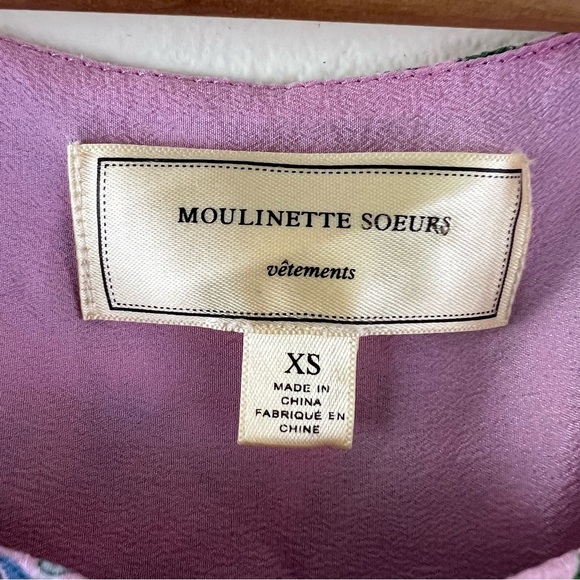 Anthropologie 100% Silk Moulinette Soeurs Paisley Printed Flowy Lightweight Top - Picture 9 of 12